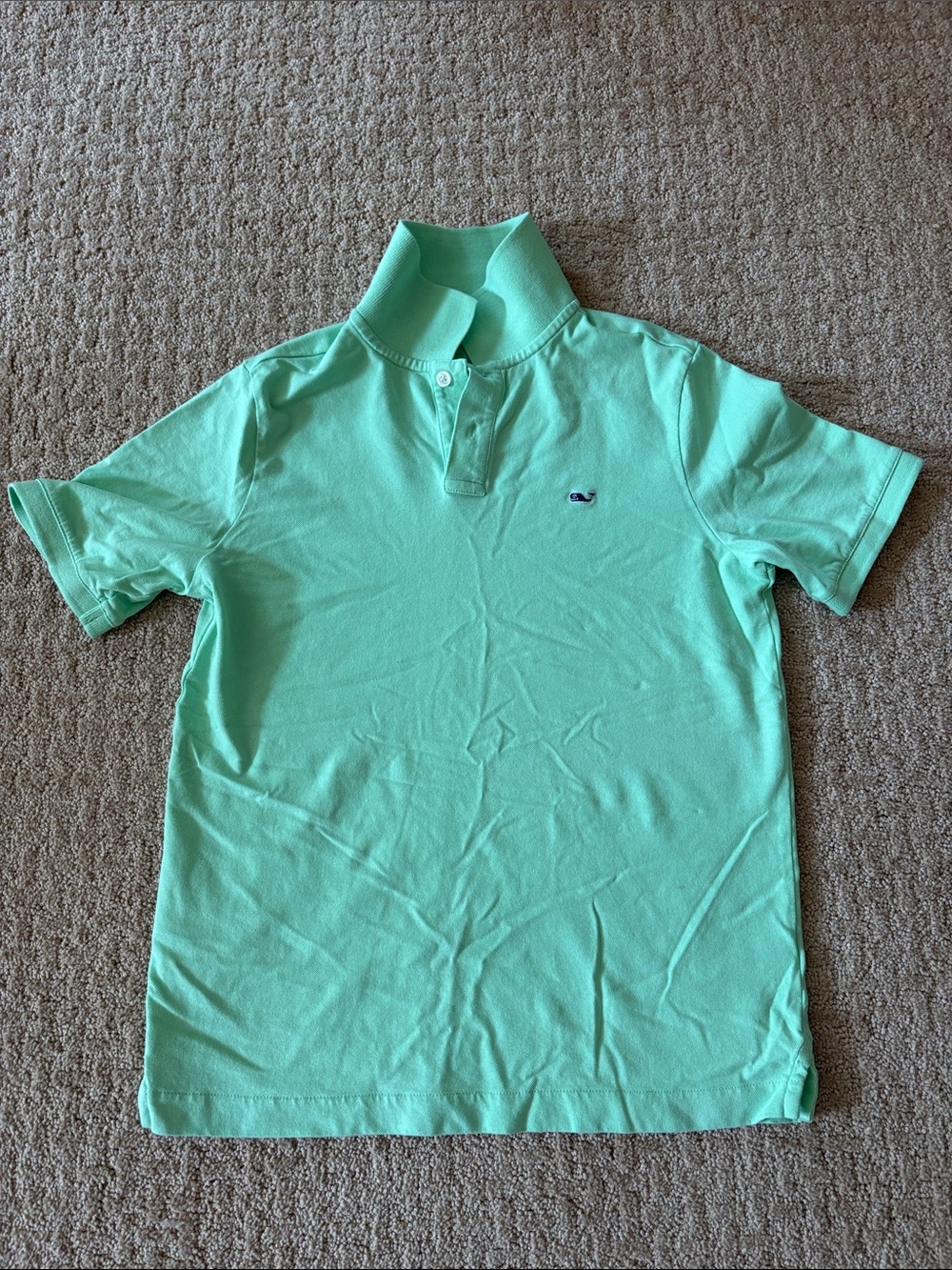 EUC boys vineyard vines Short-Sleeve Polo Shirt in Mint Green, size M (12-14)